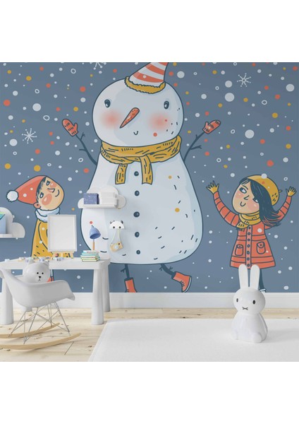 Kardan Adam Çocuk Odası Duvar Kağıdı Baskı fiyatları