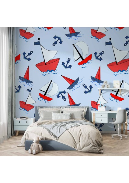 Denizci Çocuk Odası Duvar Kağıdı Baskı modelleri
