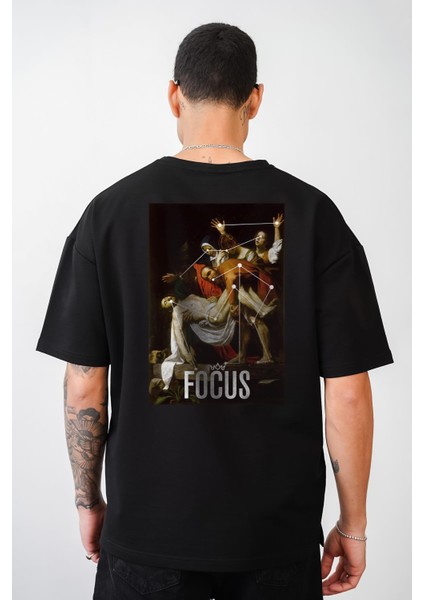 Focus Nostalji Tablo Baskılı Oversize Kalıp Tshirt