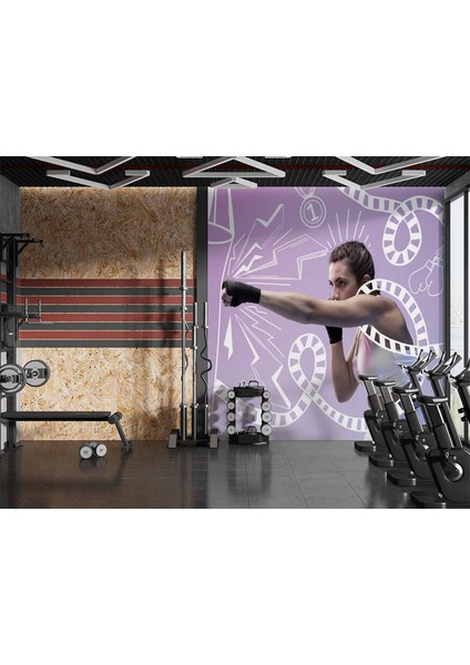 Dövüşçü Kadın Spor Salonu Duvar Kağıdı Baskı fırsatları