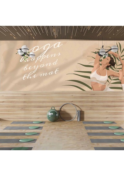 Fitness-Yoga Salonu Duvar Kağıdı Baskı