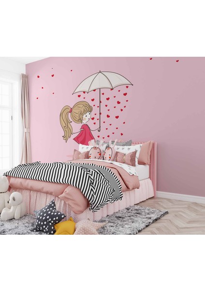 Kız Çizimi Çocuk Odası Duvar Kağıdı Baskı fiyatları