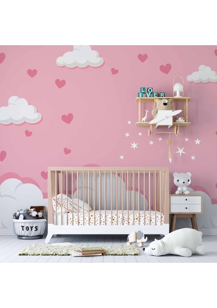 Bulut Temalı Çocuk Odası Duvar Kağıdı Baskı modelleri