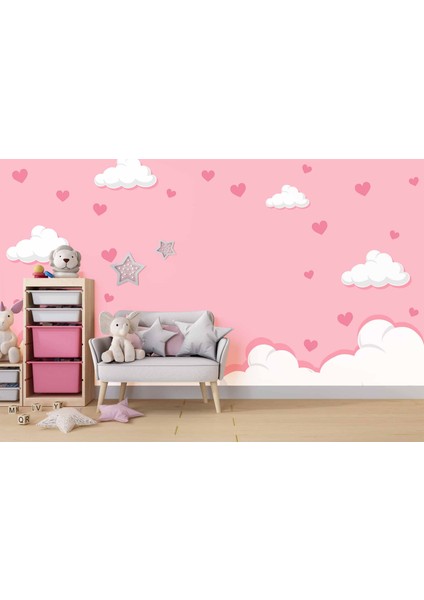 Bulut Temalı Çocuk Odası Duvar Kağıdı Baskı fırsatları