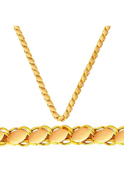 50 Cm. Maraş Pullu 22 Ayar Altın Zincir 5 Mm.