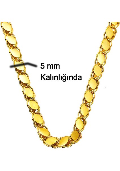 50 Cm. Maraş Pullu 22 Ayar Altın Zincir 5 Mm. indirimleri
