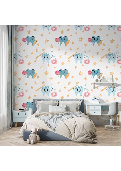 Diş Temalı Çocuk Odası Duvar Kağıdı Baskı fırsatları