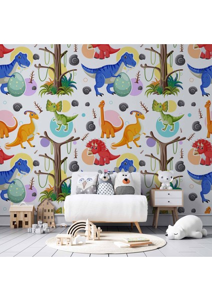 Dinazor Desenli Çocuk Oyun Odası Duvar Kağıdı Baskı fiyatları
