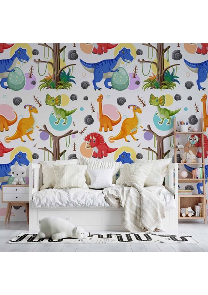 Dinazor Desenli Çocuk Oyun Odası Duvar Kağıdı Baskı fırsatları