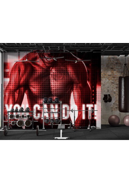 Kaslı-Yazılı Spor Salonu Duvar Kağıdı Baskı fırsatları