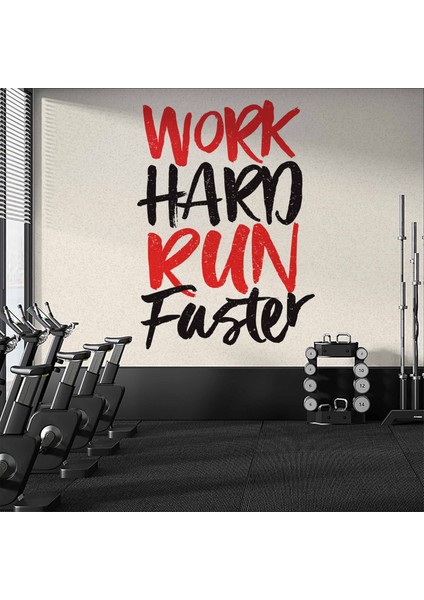 Yazı Temalı Spor Salonu Duvar Kağıdı Baskı