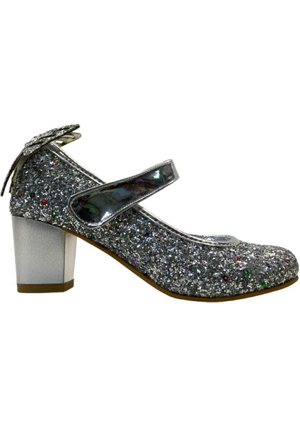 766 Kız Çocuk Kelebekli Topuklu Abiye Ayakkabı