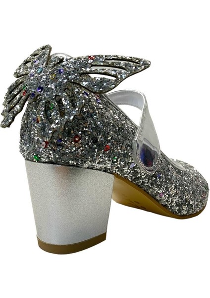 766 Kız Çocuk Kelebekli Topuklu Abiye Ayakkabı fırsatları