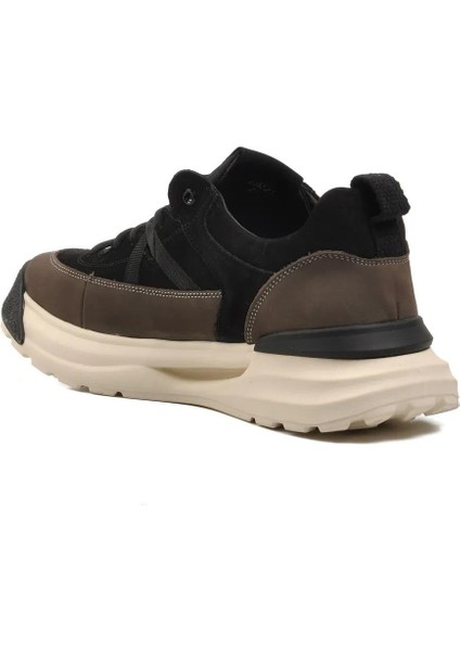 23K521 Siyah Erkek Yüksek Taban Bağcıklı Sneaker