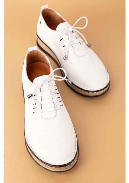 Deri Hafif Taban Rahat Günlük Ayakkabı BYZ.530 - Beyaz - 42 fiyatları