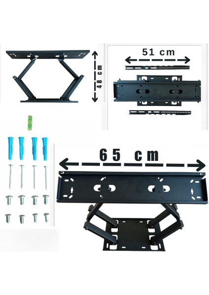 Lg 75UR81006LJ Çift Kollu Hareketli Tv Askı Aparatı - Pratik ve Dayanıklı Tv Montajı Için Ideal Çözüm