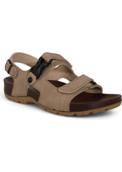 Konfores 1522-9829-2 Tam Anatomik Erkek Sandalet - NKT01522-KUM-44