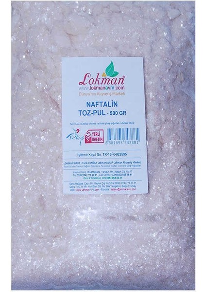 LISINYA214 Naftalin Toz Pul 500 gr Paket fiyatları