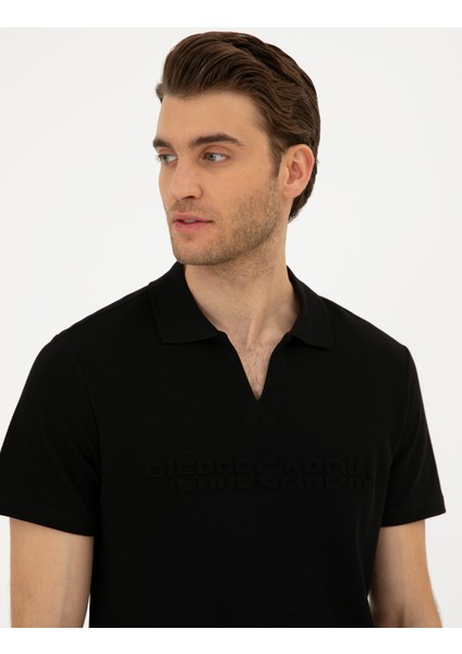 Erkek Siyah Slim Fit Tişört 50296772-VR046 fiyatları
