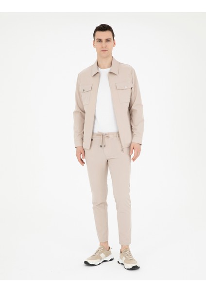 Erkek Bej Klasik Jogger Pantolon 50287780-VR011