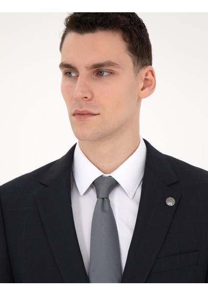 Erkek Lacivert Slim Fit Takım Elbise 50285263-VR033 fırsatları