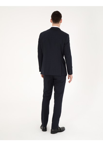 Erkek Lacivert Slim Fit Takım Elbise 50285263-VR033 indirimleri