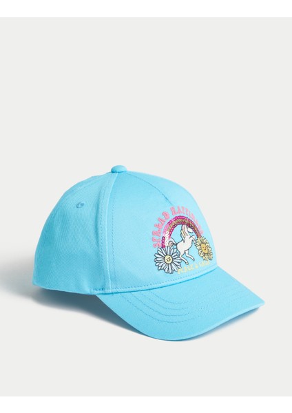 Saf Pamuklu Unicorn Desenli Şapka
