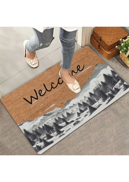 Kar ve Çam Ormanı Welcome Kapı Önü Paspası 45X70CM