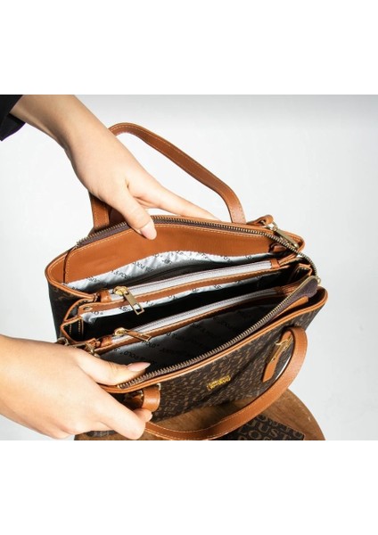 Kadın Kahve-Taba Orta Boy El ve Omuz ÇANTASI-2066 fırsatları