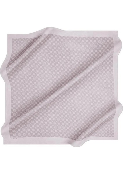 90 x 90 Elegance Monogram Pamuk - Polyester Eşarp - 1090500-991 - Gül Kurusu
