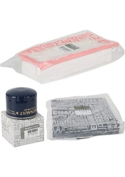 Clio Symbol Dacia Sandero 1.0 Benzinli Filtre Bakım Seti Orijinal Mais