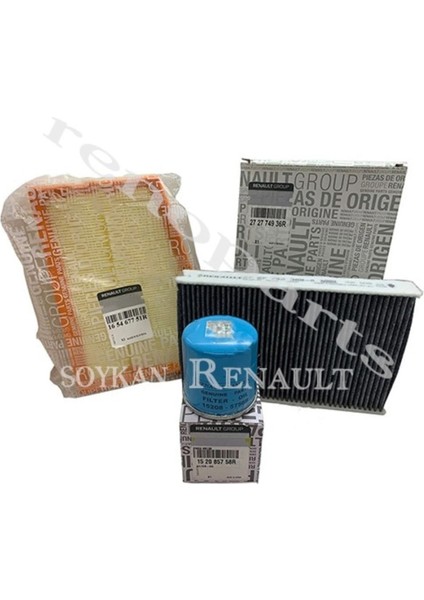 Renault Megane 3 - 1.6 16V K4M Filtre Bakım Seti 7700424098 - 7700274177 - 8200820859