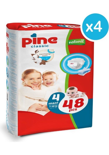 Classic Maxi (7-18 Kg) 192 Adet Bebek Bezi