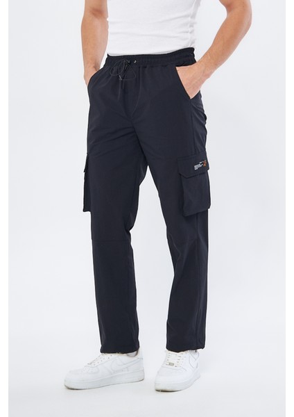 Mesfeno Erkek Pantalon, Likralı Esnek Paraşüt Kumaş, Kargo Cep Detaylı, Regular Kesim, Paçası ve Beli Lastikli Ayarlanabilir Ip Lastikli