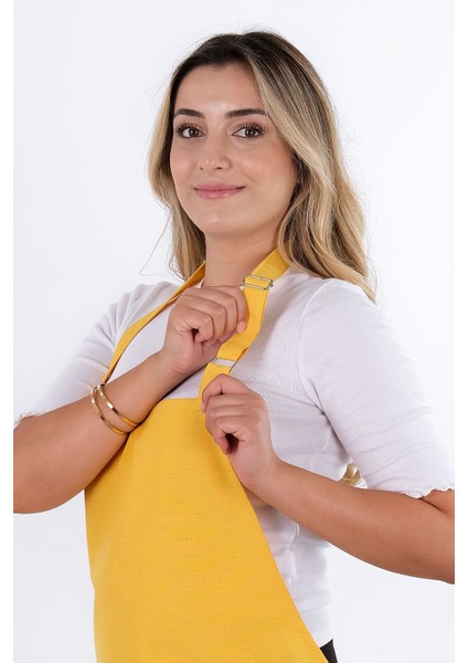Simple 3'lü Set Ayar Askılı Mutfak Önlüğü Seti (Eldiven, Tutacak)