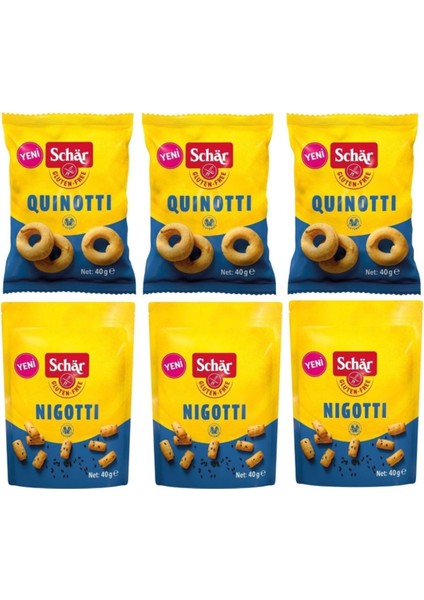 Quinotti Glutensiz Kraker 3 Adet - Schar Nigotti Çörek Otlu Glutensiz 3 Adet