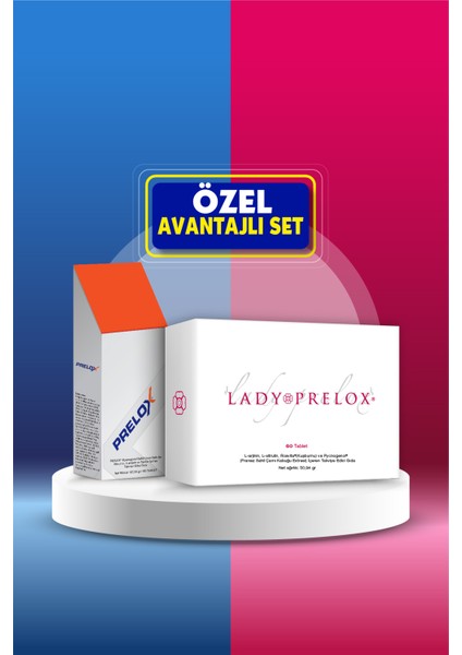 Lady Prelox 60 Tablet ve Prelox 60 Tablet - Sağlıklı Cinsel Hayat - Orijinal Doğal Destek - Aile Paketi