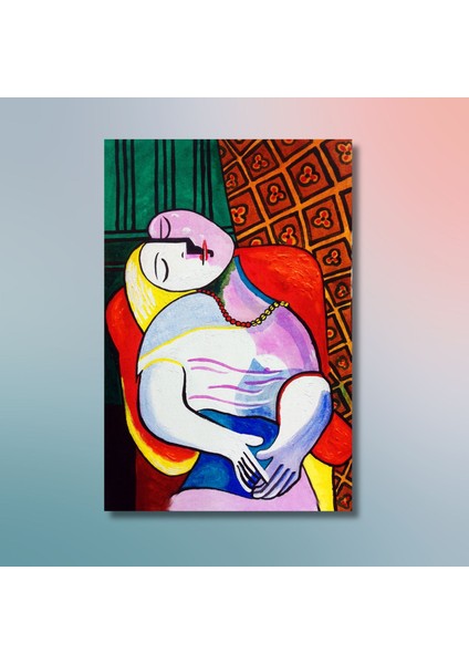 Tekli Dikey Kanvas Duvar Tablosu Pablo Picasso Rüya Eseri