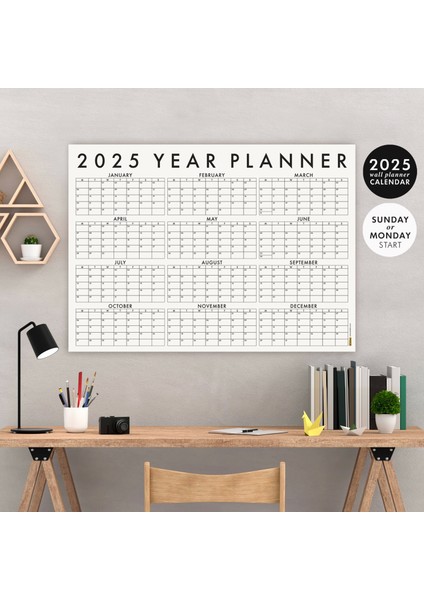 2025 Yıllık Planlayıcı Duvar Takvimi 2025 Takvim
