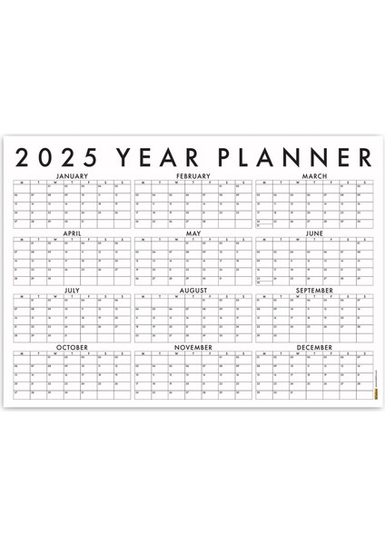 2025 Yıllık Planlayıcı Duvar Takvimi 2025 Takvim