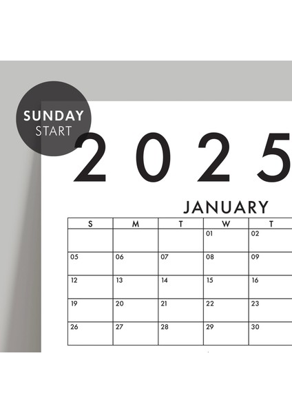 Amerikan Standardı 2025 Yıllık Planlayıcı Duvar Takvimi modelleri