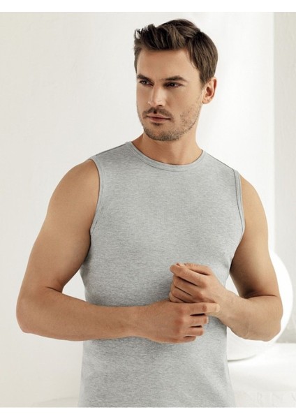 0503 Likralı Sıfır Kol Er 6 Adet Atlet Erşah