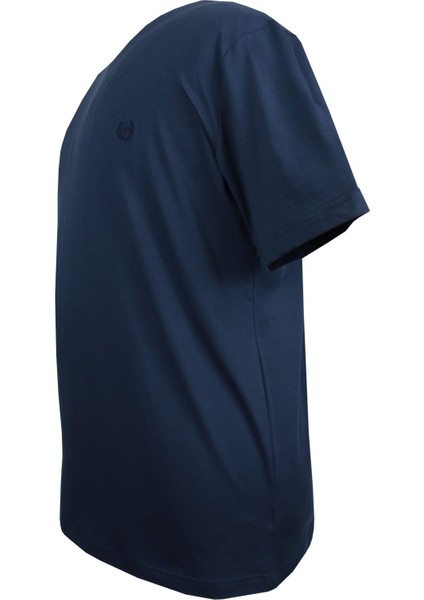 Erkek Büyük Beden 120 KILO-152 Kilo Arası Için Uygun Bisiklet Yaka Süprem Düz Tişört Lacivert fiyatları