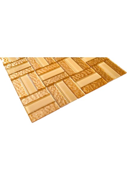 Mutfak Tezgah Arası ve Iç Dekorasyon Için Kristal Cam Mozaik. Renk: Krem Bej. Cam Ölçüleri: 23X73 Mm. File Ölçüsü: 30X30 Cm. ( 1 Koli=11 File Karo=1 M2 Fiyatıdır ) fırsatları