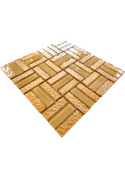 Mutfak Tezgah Arası ve Iç Dekorasyon Için Kristal Cam Mozaik. Renk: Krem Bej. Cam Ölçüleri: 23X73 Mm. File Ölçüsü: 30X30 Cm. ( 1 Koli=11 File Karo=1 M2 Fiyatıdır ) indirimleri