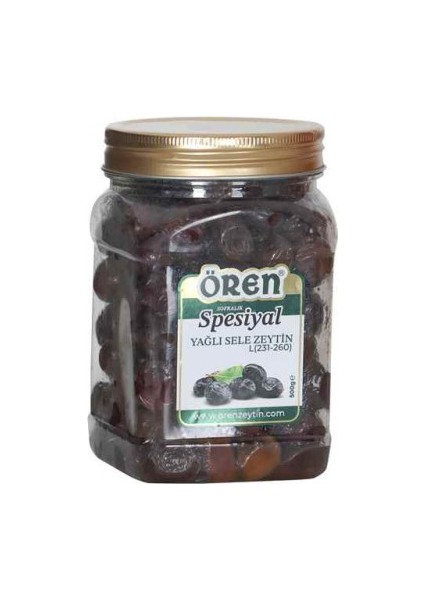500 Gram Spesiyal Yağlı Doğal Siyah Sele Zeytin