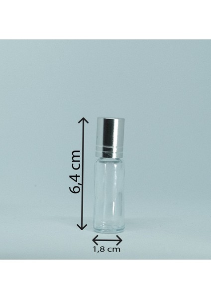 Parfüm Şişesi 5 ml (10 Adet) Roll-On Sarı Kapaklı Boş Şişe