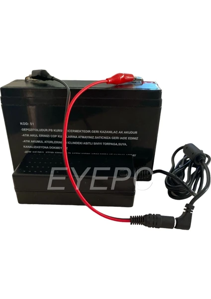 6 Volt 12 Amper Akü ve Şarj Adaptörü Aleti Cihazı