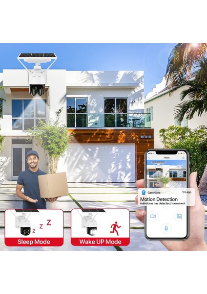 Solar Panelli Su Geçirmez Gece Görüşlü 4g Sim Kartlı Güvenlik Kamerası fırsatları
