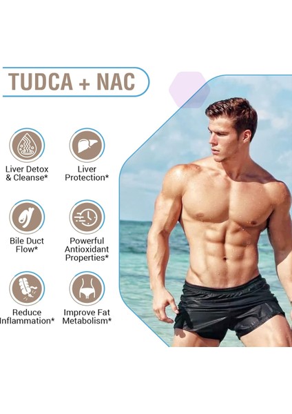 Tudca With Nac Supplement 1200MG - 60 Capsules powerful Tudca Bile Salt Plus N-Acetyl-Cysteine